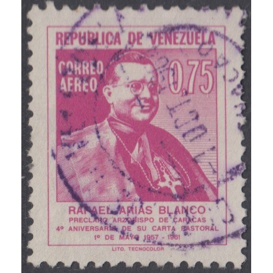 Venezuela A- 751 1962 Rafael Arias Blanco usados Venezuela A- 751 1962 Rafael Arias Blanco usados