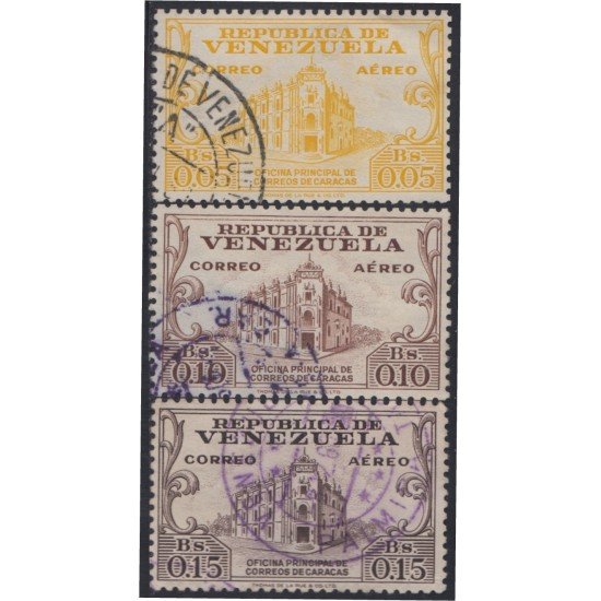 Venezuela A- 661/63 1958 Oficina de Correos de Caracas usados Venezuela A- 661/63 1958 Oficina de Correos de Caracas usados