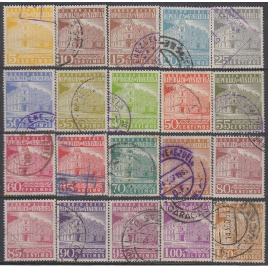 Venezuela A- 632/44 1958/59 Oficina de Correos de Caracas usados Venezuela A- 632/44 1958/59 Oficina de Correos de Caracas usados