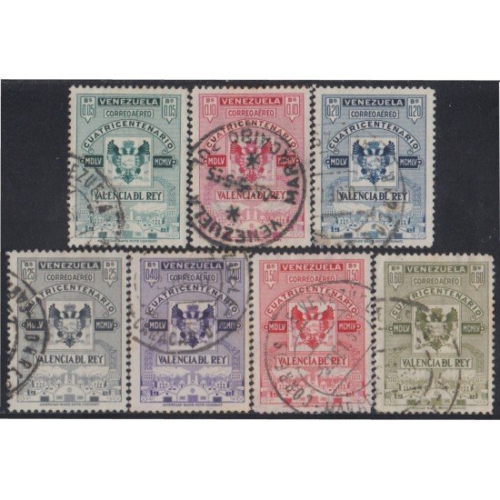 Venezuela A- 577/83 1955 IV Centenario de Valencia del Rey usados Venezuela A- 577/83 1955 IV Centenario de Valencia del Rey usados