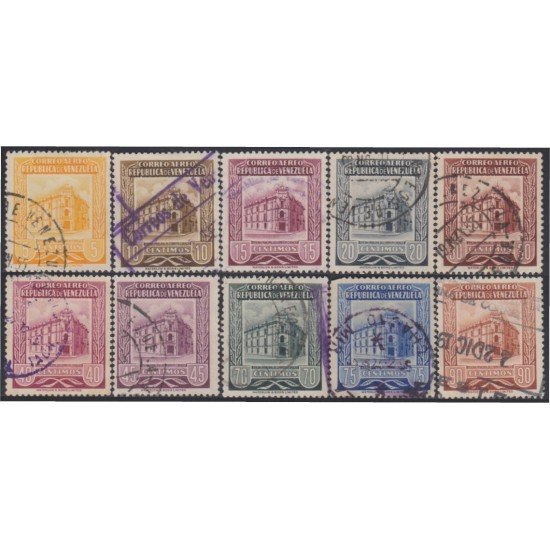 Venezuela A- 566/76 1955 Oficina de Correos de Caracas usados Venezuela A- 566/76 1955 Oficina de Correos de Caracas usados