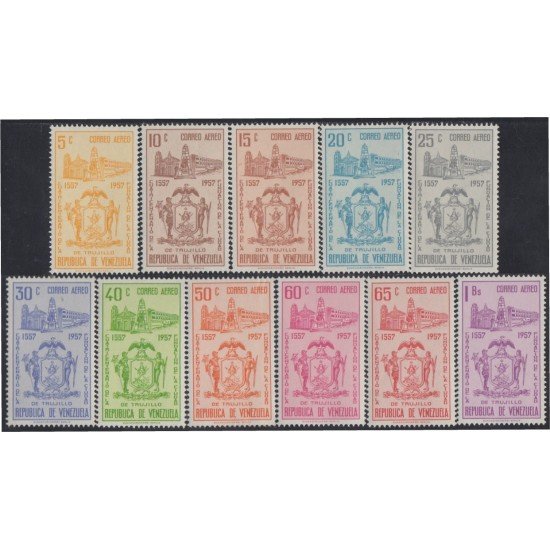 Venezuela A- 664/74 1958 4º Centenario de la Villa de Trujillo MH Venezuela A- 664/74 1958 4º Centenario de la Villa de Trujillo MH