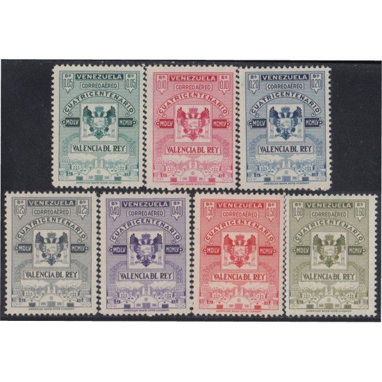 Venezuela A- 577/83 1955 IV Centenario de Valencia del Rey MH Venezuela A- 577/83 1955 IV Centenario de Valencia del Rey MH