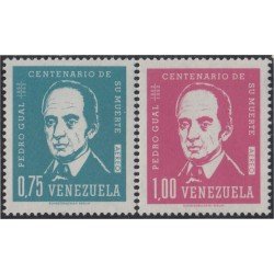 Venezuela A- 805/06 1964 Pedro Gual Centenario de su muerte MNH Venezuela A- 805/06 1964 Pedro Gual Centenario de su muerte MNH