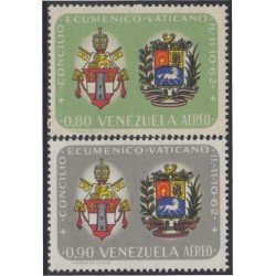 Venezuela A- 787/88 1963 Concilio Ecuménico Vaticano MNH Venezuela A- 787/88 1963 Concilio Ecuménico Vaticano MNH