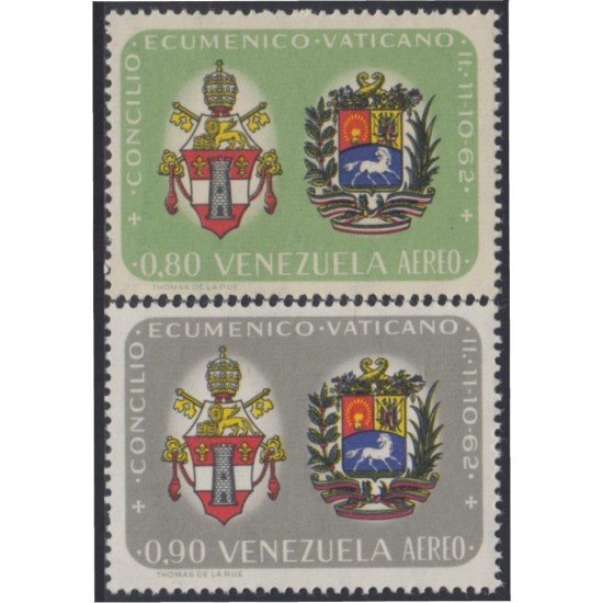 Venezuela A- 787/88 1963 Concilio Ecuménico Vaticano MNH Venezuela A- 787/88 1963 Concilio Ecuménico Vaticano MNH