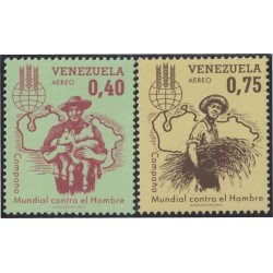 Venezuela A- 784/85 1963 Campaña Mundial contra el Hambre MNH Venezuela A- 784/85 1963 Campaña Mundial contra el Hambre MNH