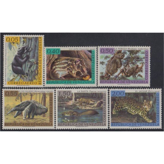 Venezuela A- 778/83 1963 Serie antigua Fauna Salvaje Oso La Lapa Jaguar MNH Venezuela A- 778/83 1963 Serie antigua Fauna Salvaje Oso La Lapa Jaguar MNH