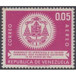 Venezuela A- 750 1962 Homenaje al Cardenal José Humberto Quintero MNH Venezuela A- 750 1962 Homenaje al Cardenal José Humberto Quintero MNH