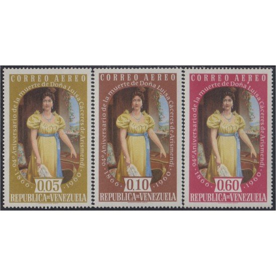 Venezuela A- 719/21 1960 Doña Luisa Cáceres Arismendi MNH Venezuela A- 719/21 1960 Doña Luisa Cáceres Arismendi MNH