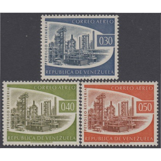 Venezuela A- 716/18 1960 Serie antigua Industria petrolera MNH Venezuela A- 716/18 1960 Serie antigua Industria petrolera MNH