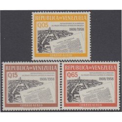Venezuela A- 704/06 1960 150 Años de la Gazeta de Caracas MNH Venezuela A- 704/06 1960 150 Años de la Gazeta de Caracas MNH