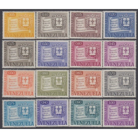 Venezuela A- 645/60 1958 4º Centenario de la Villa Santiago de Mérida de los Caballeros MNH Venezuela A- 645/60 1958 4º Centenario de la Villa Santiago de Mérida de los Caballeros MNH