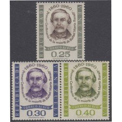 Venezuela A- 736/38 1961 Centenario de la muerte de Rafael María Baralt MH Venezuela A- 736/38 1961 Centenario de la muerte de Rafael María Baralt MH