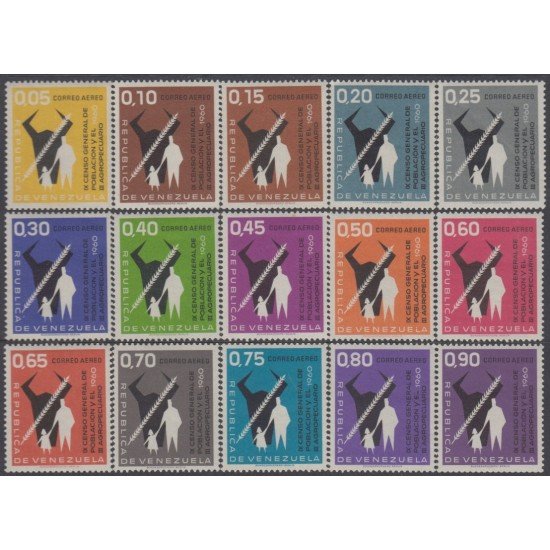 Venezuela  A- 728/35 1961 IX Censo general de población y el III Agropecuario MH