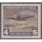 Chile A- 65 1941/42 Serie antigua Filigrane A  Avión MH