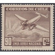 Chile A- 61 1941/42 Serie antigua Filigrane A Avión MH Chile A- 61 1941/42 Serie antigua Filigrane A Avión MH