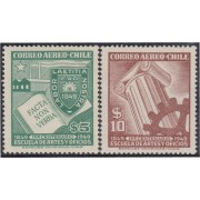 Chile A- 124/25 1949 Centenario de la Escuela de Arte y Profesiones MH Chile A- 124/25 1949 Centenario de la Escuela de Arte y Profesiones MH