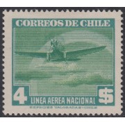 Chile A- 87 1942/46 Serie antigua sin Filigrane Avión MH