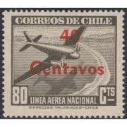 Chile A- 151 1952 Timbres de 1946-50 Línea Aérea Nacional Avión MH
