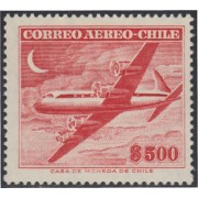 Chile A- 162 1955/60 Serie antigua Grabados Avión MNH
