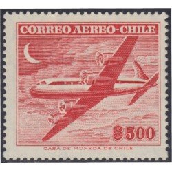 Chile A- 162 1955/60 Serie antigua Grabados Avión MNH Chile A- 162 1955/60 Serie antigua Grabados Avión MNH