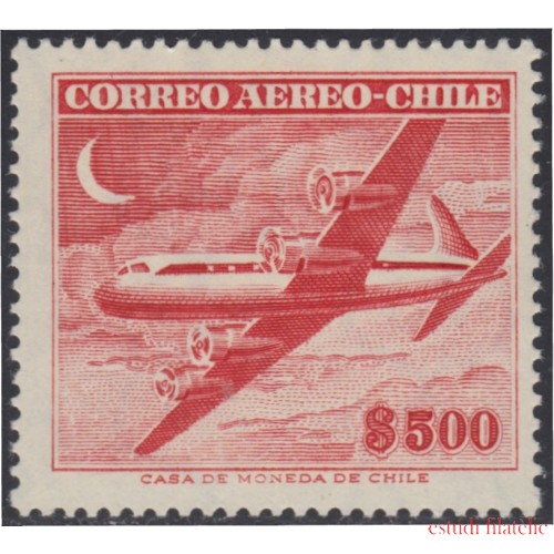 Chile A- 162 1955/60 Serie antigua Grabados Avión MNH