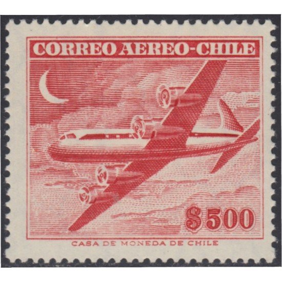 Chile A- 162 1955/60 Serie antigua Grabados Avión MNH Chile A- 162 1955/60 Serie antigua Grabados Avión MNH