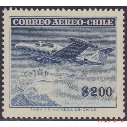 Chile A- 161 1955/60 Serie antigua Grabados Avión MNH