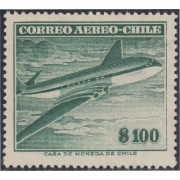 Chile A- 160 1955/60 Serie antigua Grabados Avión MNH
