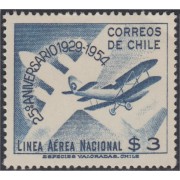 Chile A- 156 1954 25º Aniversario de la Línea Aérea Nacional  MNH