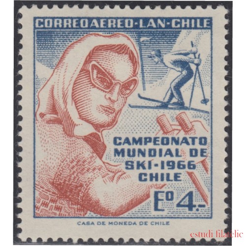 Chile A- 229 1966 Campeonato mundial de Ski MNH