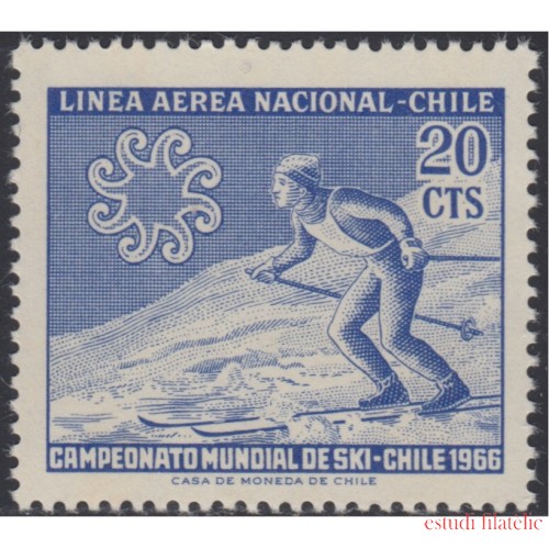 Chile A- 225 1965 Campeonato mundial de Ski MNH