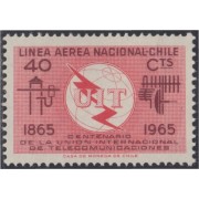 Chile A- 222 1965 Centenario de la Unión de Telecomunicaciones MNH Chile A- 222 1965 Centenario de la Unión de Telecomunicaciones MNH