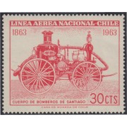 Chile A- 216 1963 Centenario de los cuerpos de bomberos de Santiago MNH Chile A- 216 1963 Centenario de los cuerpos de bomberos de Santiago MNH