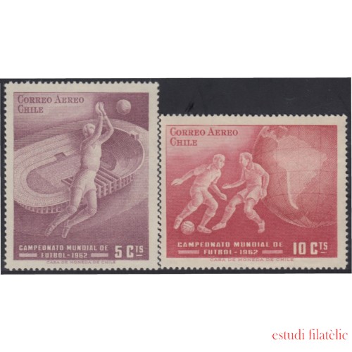 Chile A- 210/11 1962 Copa Mundial de Fútbol MNH