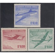 Chile A- 207A/09 1962/67 Tipos de 1955-60 Modificados Aviones MNH Chile A- 207A/09 1962/67 Tipos de 1955-60 Modificados Aviones MNH