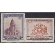 Chile A- 200/01 1960/61 150 Años del primer Gobierno Nacional Templo Votivo MNH Chile A- 200/01 1960/61 150 Años del primer Gobierno Nacional Templo Votivo MNH