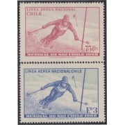 Chile A- 232/33 1966 Campeonato mundial de Ski MNH Chile A- 232/33 1966 Campeonato mundial de Ski MNH