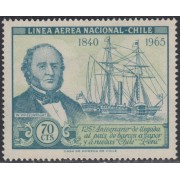 Chile A- 231 1966 125º Aniversario de llegada al país de barcos a vapor W. Wheelwright MNH Chile A- 231 1966 125º Aniversario de llegada al país de barcos a vapor W. Wheelwright MNH