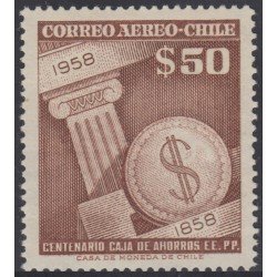 Chile A- 179 1958 Cajas Postales su centenario MH Chile A- 179 1958 Cajas Postales su centenario MH