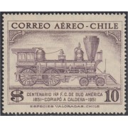 Chile A- 157 1954 Centenario del primer ferrocarril sudamericano MH