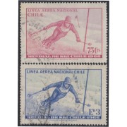 Chile A- 232/33 1966 Campeonato mundial de Ski usado