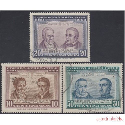 Chile A- 218/20 1964/65 150 Años del primer Gobierno Nacional usado