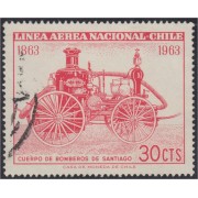 Chile A- 216 1963 Centenario de los cuerpos de bomberos de Santiago usado Chile A- 216 1963 Centenario de los cuerpos de bomberos de Santiago usado