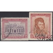 Chile A- 212/13 1962/63 150 Años del primer Gobierno Nacional B. O´Higgins usado Chile A- 212/13 1962/63 150 Años del primer Gobierno Nacional B. O´Higgins usado
