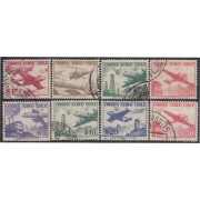 Chile A- 164/71 1956/57 Serie antigua Filigrane A Aviones usado Chile A- 164/71 1956/57 Serie antigua Filigrane A Aviones usado