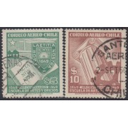 Chile A- 124/25 1949 Centenario de la Escuela de Arte y Profesiones usado Chile A- 124/25 1949 Centenario de la Escuela de Arte y Profesiones usado