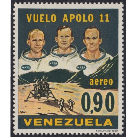 Venezuela A- 977 1969 Vuelo Apolo XI MNH Venezuela A- 977 1969 Vuelo Apolo XI MNH