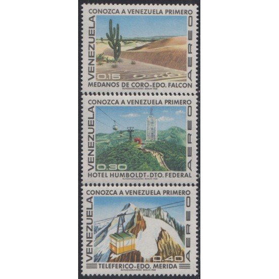 Venezuela A- 964/66 1969 Turismo Hotel Humboldt Teleférico MNH Venezuela A- 964/66 1969 Turismo Hotel Humboldt Teleférico MNH